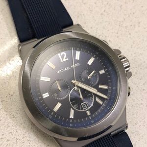 Michael Kors men’s watch.  Blue rubber strap.